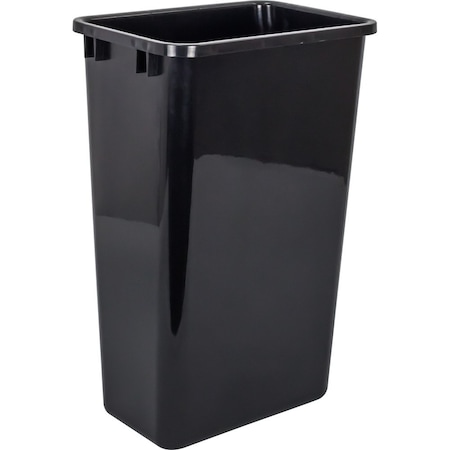 Black 50 Quart Plastic Waste Container